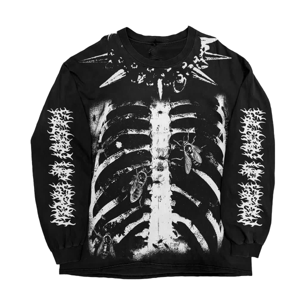 BONES LONG SLEEVE SHIRT - (BLACK) – SOSMULA
