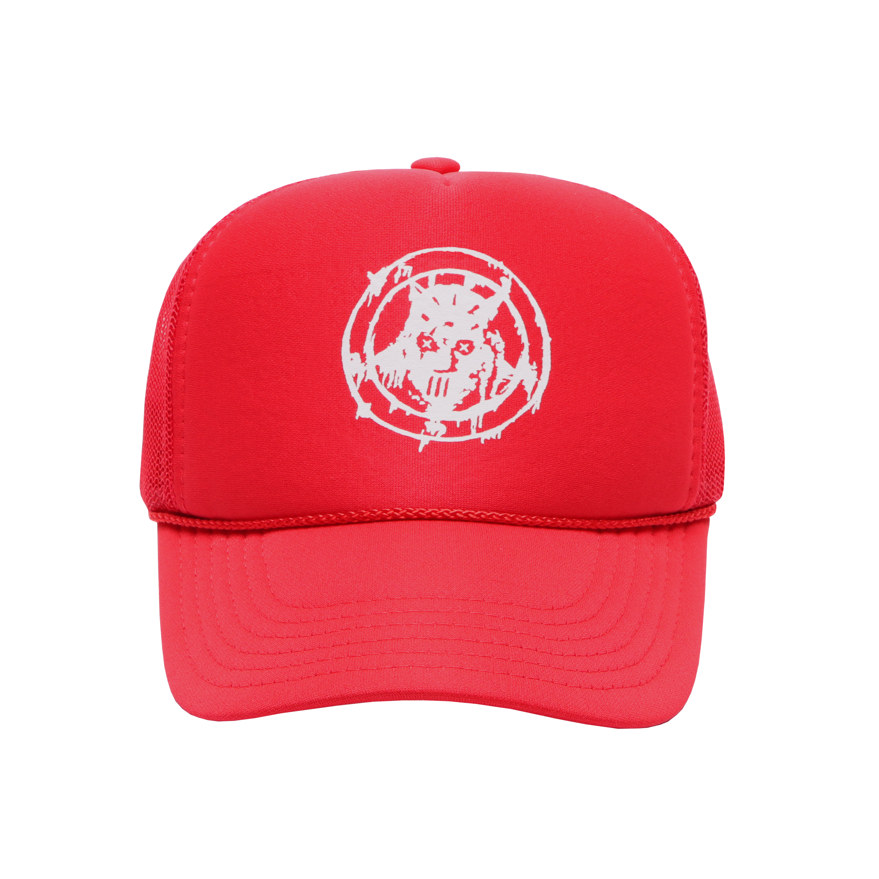 PENTAGRAM TRUCKER CAP - (RED)