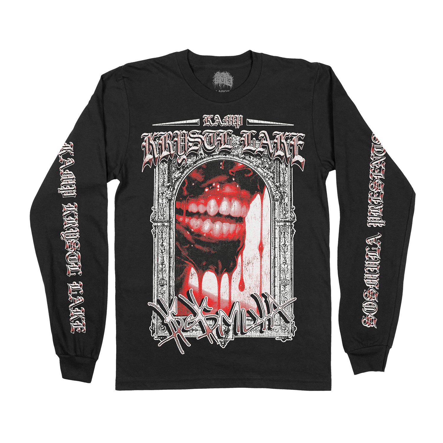 TEETH LONG SLEEVE SHIRT - (BLACK)